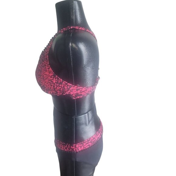 Simon Chang Black and Pink Bikini Swimsuit 10 - Picture 5 of 7